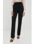 Victoria Beckham pantaloni femei culoarea negru drept high waist - Pled.ro