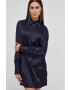 Victoria Beckham Rochie culoarea albastru marin mini oversize - Pled.ro