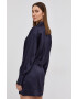 Victoria Beckham Rochie culoarea albastru marin mini oversize - Pled.ro