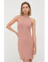 Victoria Beckham rochie culoarea roz mini mulata - Pled.ro