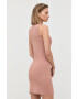 Victoria Beckham rochie culoarea roz mini mulata - Pled.ro