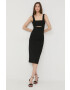 Victoria Beckham rochie culoarea negru mini mulata - Pled.ro