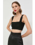 Victoria Beckham top femei culoarea negru - Pled.ro