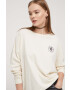 Volcom longsleeve din bumbac culoarea bej - Pled.ro