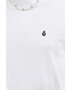 Volcom tricou din bumbac culoarea alb neted - Pled.ro