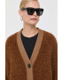 Weekend Max Mara cardigan din lana culoarea maro light - Pled.ro