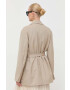 Weekend Max Mara geaca de lana culoarea bej desfacut neted - Pled.ro