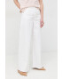 Weekend Max Mara jeansi femei culoarea alb high waist - Pled.ro