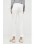 Weekend Max Mara pantaloni femei culoarea alb drept medium waist - Pled.ro