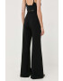 Weekend Max Mara pantaloni femei culoarea negru lat high waist - Pled.ro