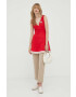 Weekend Max Mara pantaloni femei culoarea bej lat high waist - Pled.ro