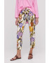 Weekend Max Mara pantaloni femei culoarea violet fason tigareta high waist - Pled.ro