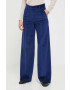 Weekend Max Mara pantaloni de bumbac lat high waist - Pled.ro