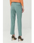 Weekend Max Mara pantaloni de lana femei culoarea verde fason tigareta medium waist - Pled.ro