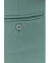 Weekend Max Mara pantaloni de lana femei culoarea verde fason tigareta medium waist - Pled.ro