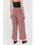 Weekend Max Mara pantaloni de matase drept high waist - Pled.ro