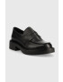 Wojas mocasini de piele femei culoarea negru cu toc plat - Pled.ro