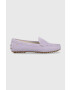 Wojas mocasini din piele intoarsa femei culoarea violet cu toc plat 4620966 - Pled.ro