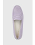 Wojas mocasini din piele intoarsa femei culoarea violet cu toc plat 4620966 - Pled.ro