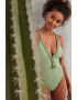 women'secret costum de baie culoarea verde cupa moale - Pled.ro