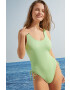 women'secret costum de baie dintr-o bucată Boldness culoarea verde cupa moale - Pled.ro