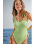 women'secret costum de baie dintr-o bucată Boldness culoarea verde cupa moale - Pled.ro