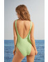 women'secret costum de baie dintr-o bucată Boldness culoarea verde cupa moale - Pled.ro