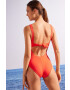 women'secret costum de baie dintr-o bucată Perfect Fit Summer culoarea rosu cupa usor rigidizata - Pled.ro