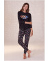 women'secret Pijama femei culoarea negru bumbac - Pled.ro