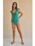 women'secret costum de baie dintr-o bucată PERFECT FIT 1 culoarea turcoaz cupa moale 5525799 - Pled.ro