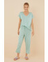 women'secret pijama La Vecina Rubia femei culoarea verde 3136947 - Pled.ro