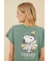 women'secret pijamale de bumbac Snoopy culoarea verde bumbac 3136920 - Pled.ro