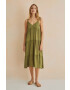 women'secret rochie JAMAICA culoarea verde midi oversize 5545114 - Pled.ro