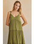 women'secret rochie JAMAICA culoarea verde midi oversize 5545114 - Pled.ro