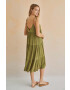 women'secret rochie JAMAICA culoarea verde midi oversize 5545114 - Pled.ro