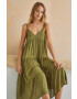 women'secret rochie JAMAICA culoarea verde midi oversize 5545114 - Pled.ro