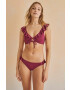 women'secret sutien de baie FOLK SUNSET culoarea bordo cupa usor rigidizata 6485411 - Pled.ro