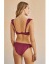 women'secret sutien de baie FOLK SUNSET culoarea bordo cupa usor rigidizata 6485411 - Pled.ro