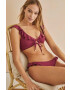 women'secret sutien de baie FOLK SUNSET culoarea bordo cupa usor rigidizata 6485411 - Pled.ro