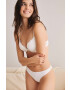 women'secret tanga FEMININE MICRO culoarea alb 8325183 - Pled.ro