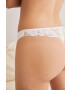 women'secret tanga FEMININE MICRO culoarea alb 8325183 - Pled.ro