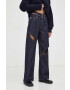 Won Hundred jeansi Kiri Double Waistband femei culoarea albastru marin - Pled.ro