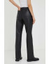 Won Hundred pantaloni de piele femei culoarea negru drept high waist - Pled.ro