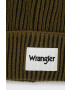 Wrangler caciula culoarea verde din tricot gros - Pled.ro