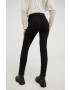 Wrangler jeansi Slim Perfect Black femei high waist - Pled.ro