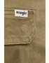 Wrangler pantaloni scurti jeans femei culoarea negru neted high waist - Pled.ro