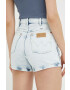 Wrangler pantaloni scurti jeans Festival femei neted high waist - Pled.ro