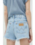 Wrangler pantaloni scurti jeans Festival femei neted high waist - Pled.ro