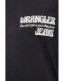 Wrangler tricou din bumbac culoarea negru cu imprimeu - Pled.ro