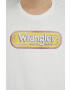 Wrangler tricou din bumbac culoarea alb cu imprimeu - Pled.ro